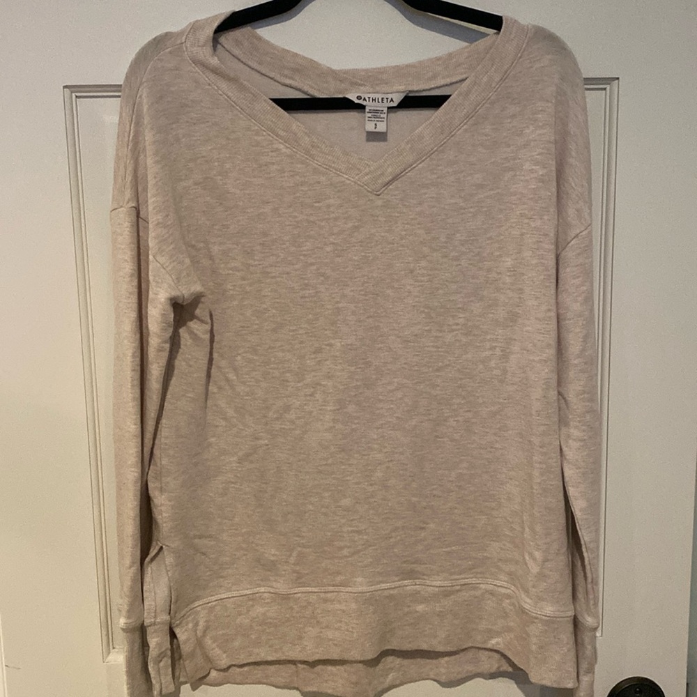 Athleta Coaster Luxe V-Neck Sweatshirt